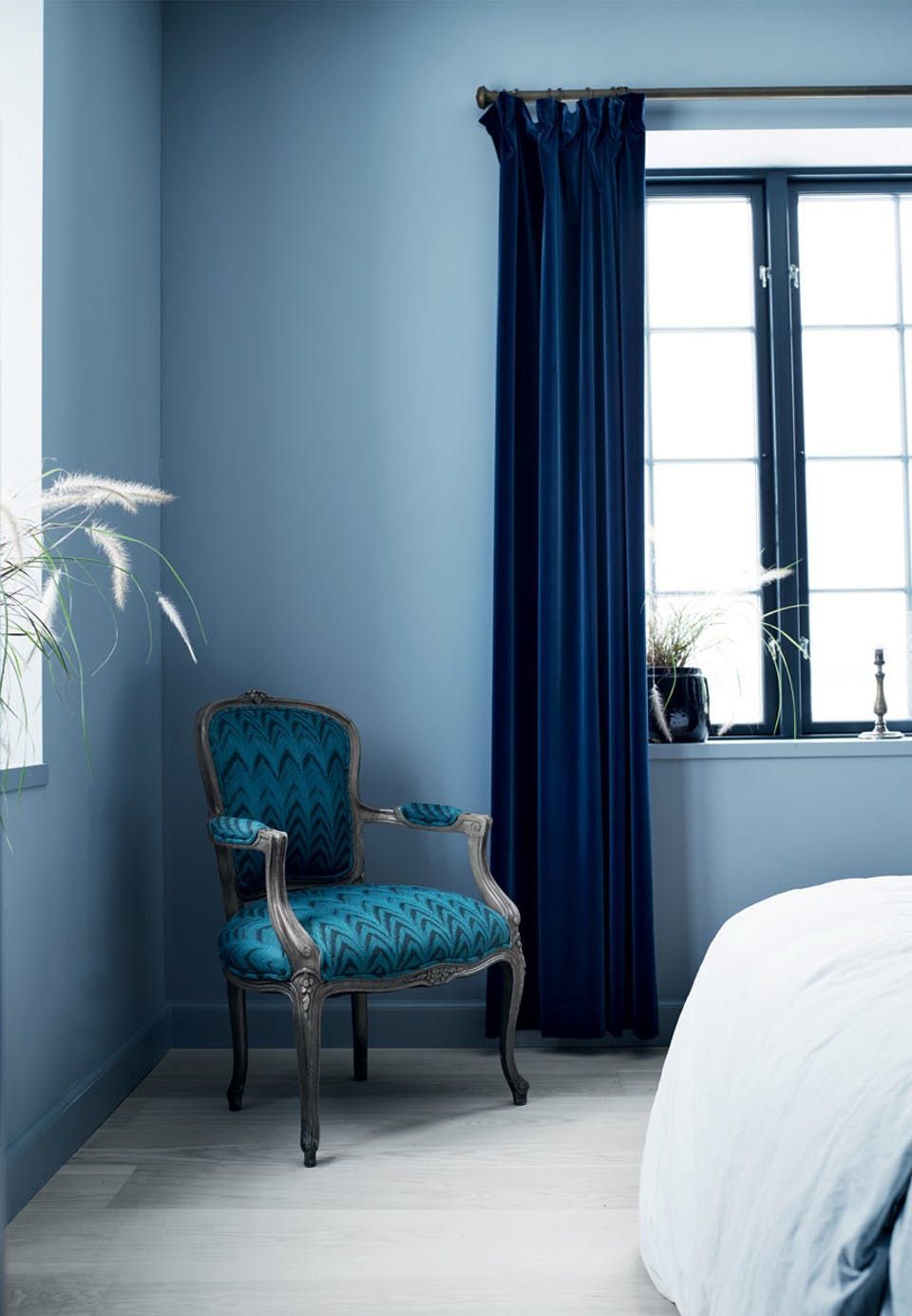 Lux blue velvet curtains 